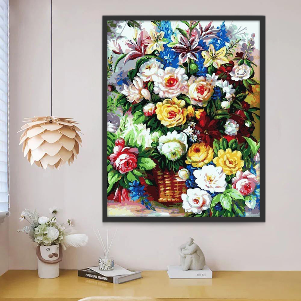 Plante Fleurs Versicolores Peinture par Numéros
