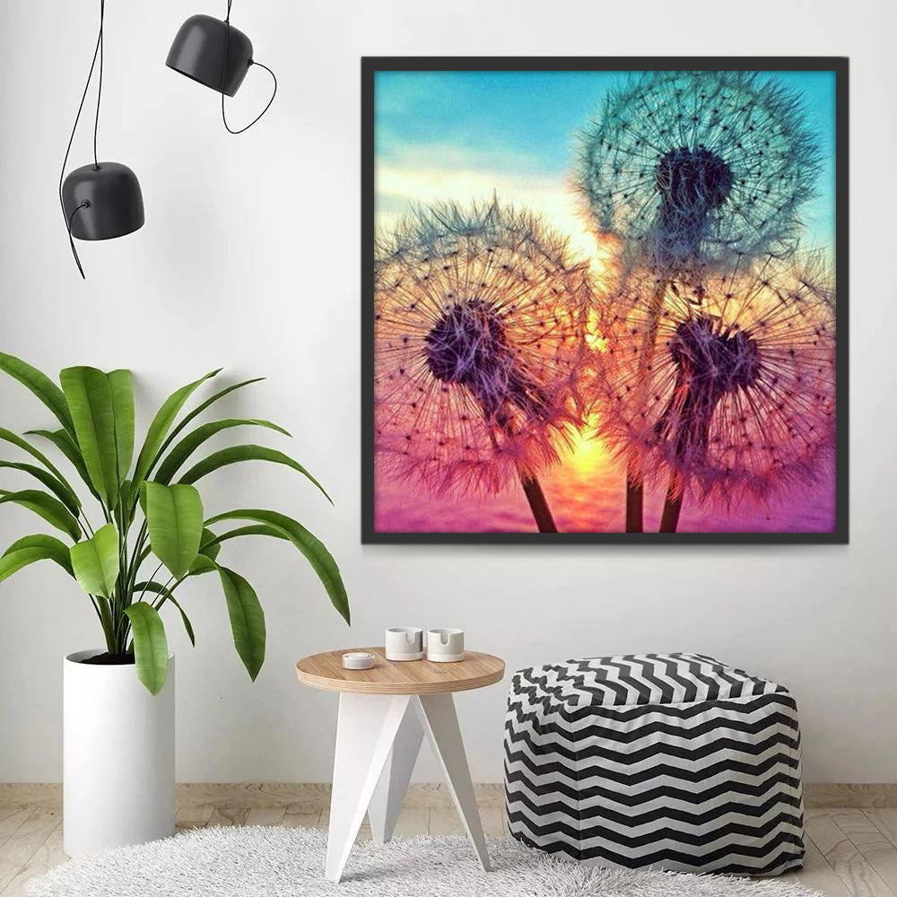 Plante Pissenlits et le Soleil Peinture par Numéros