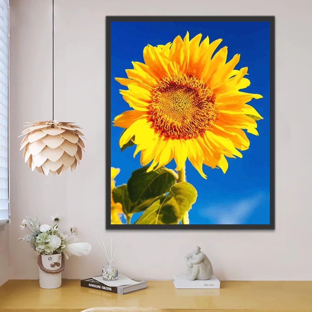 Plante Tournesol Jaune Peinture par Numéros