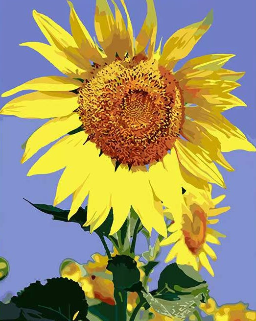 Plante Tournesols Vivants Peinture par Numéros