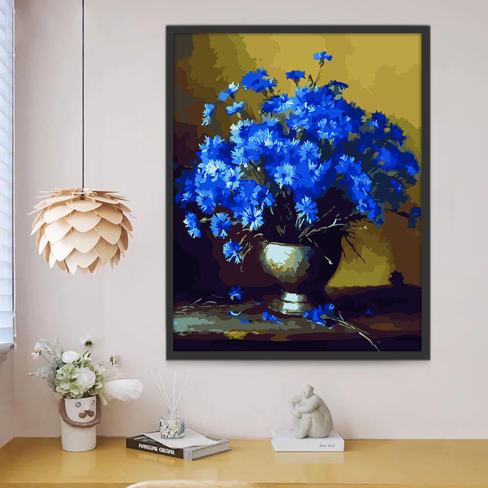 Plantes Bleues Peinture par Numéros