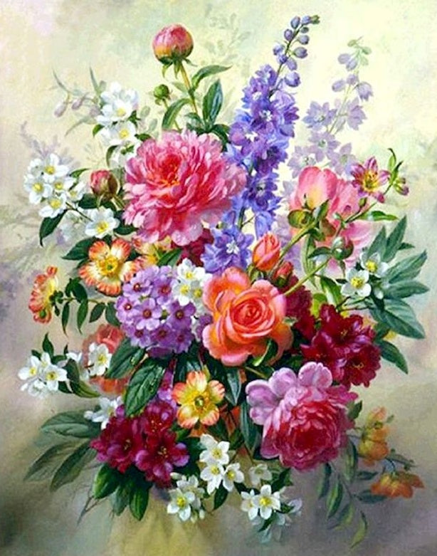 Plantes Fleurs Variées Peinture par Numéros