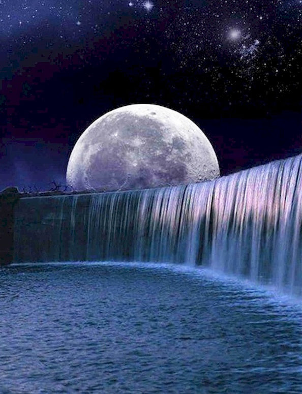 Pleine Lune et Chute Peinture par Numéros