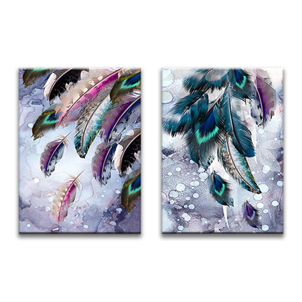 Plumes 2 Partie Peinture par Numéros