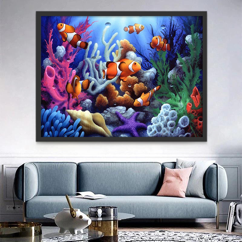 Poissons-clowns et Corails Peinture par Numéros