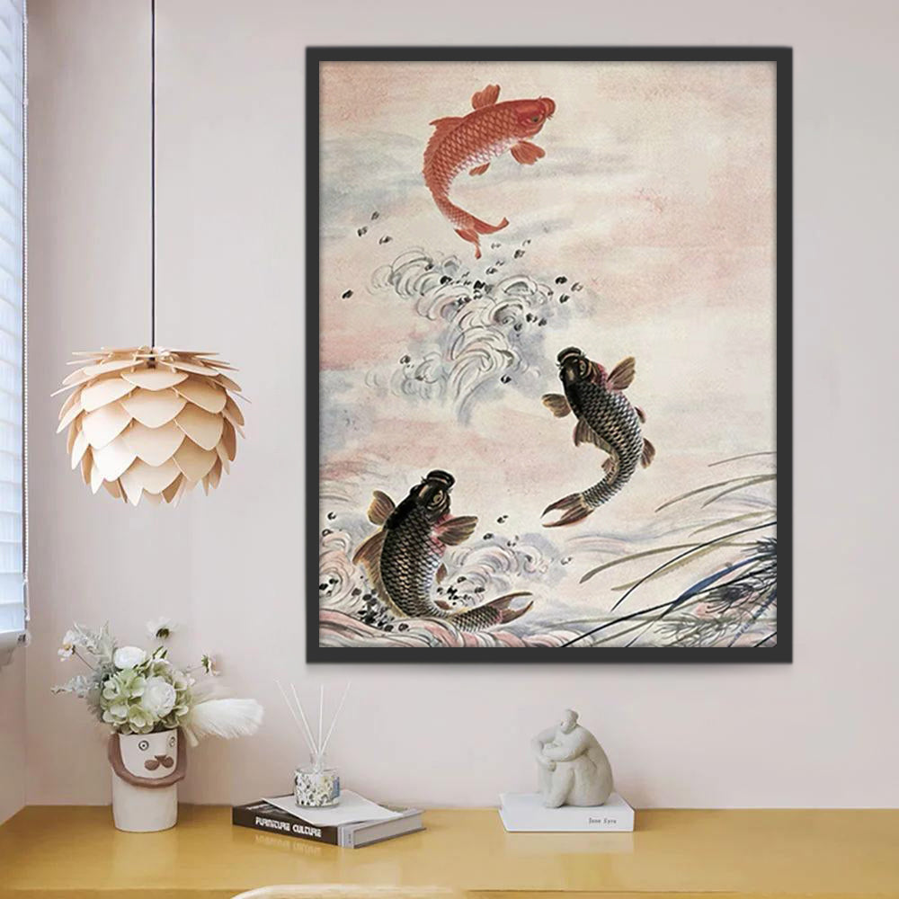 Poissons de Peinture d‘Encres Peinture par Numéros