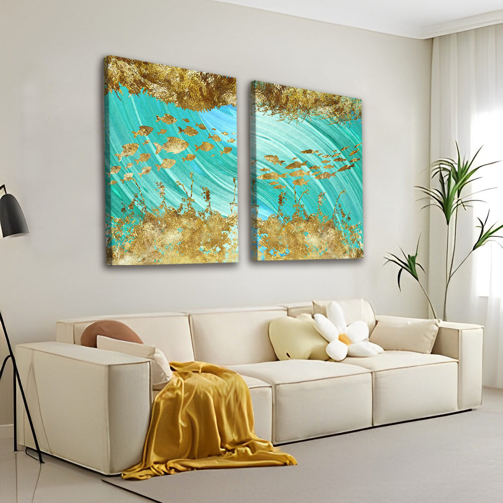 Poissons Dorés Magnifiques 2 Partie Peinture par Numéros