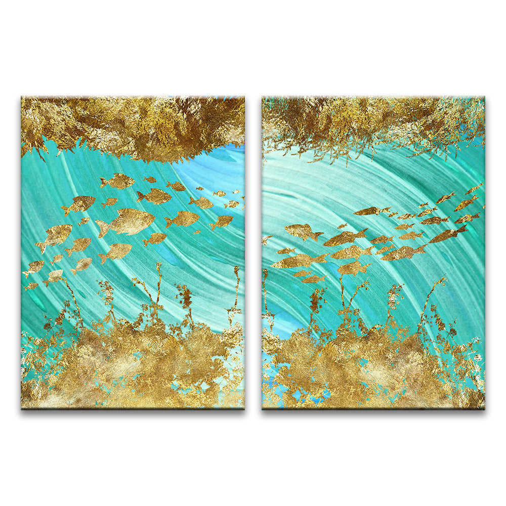 Poissons Dorés Magnifiques 2 Partie Peinture par Numéros