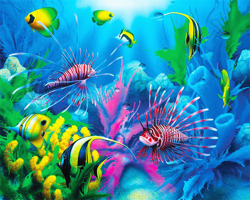 Maritime Poisson Peintures Par Numéros PBNFISW010