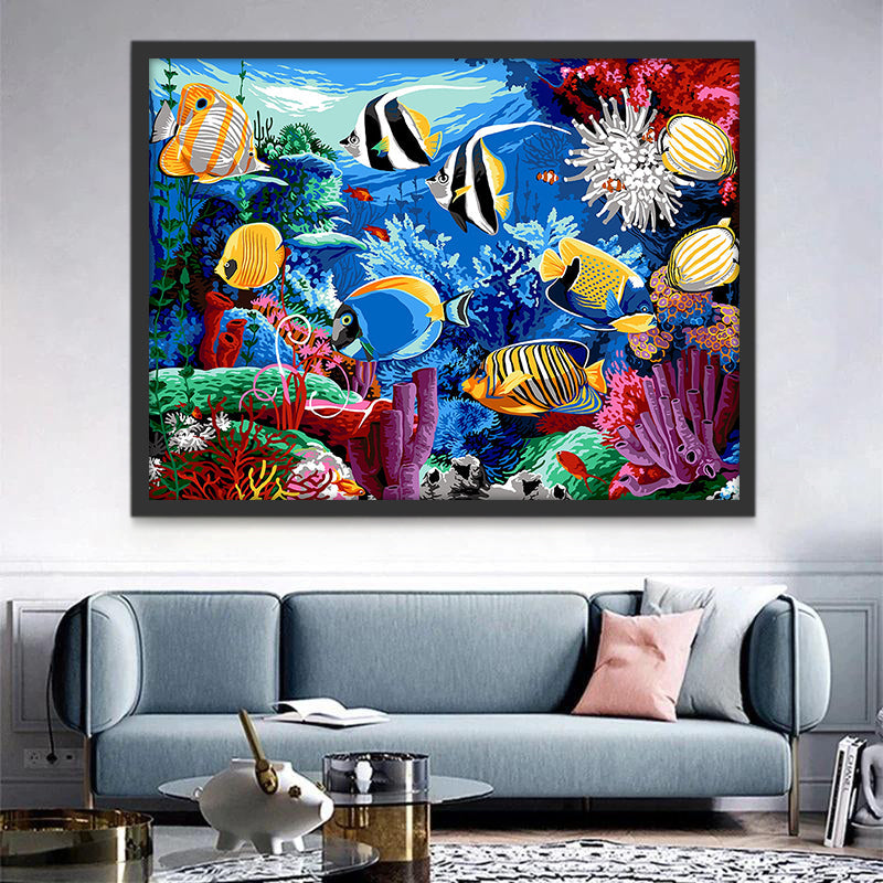 Poissons Tropicaux Peinture par Numéros