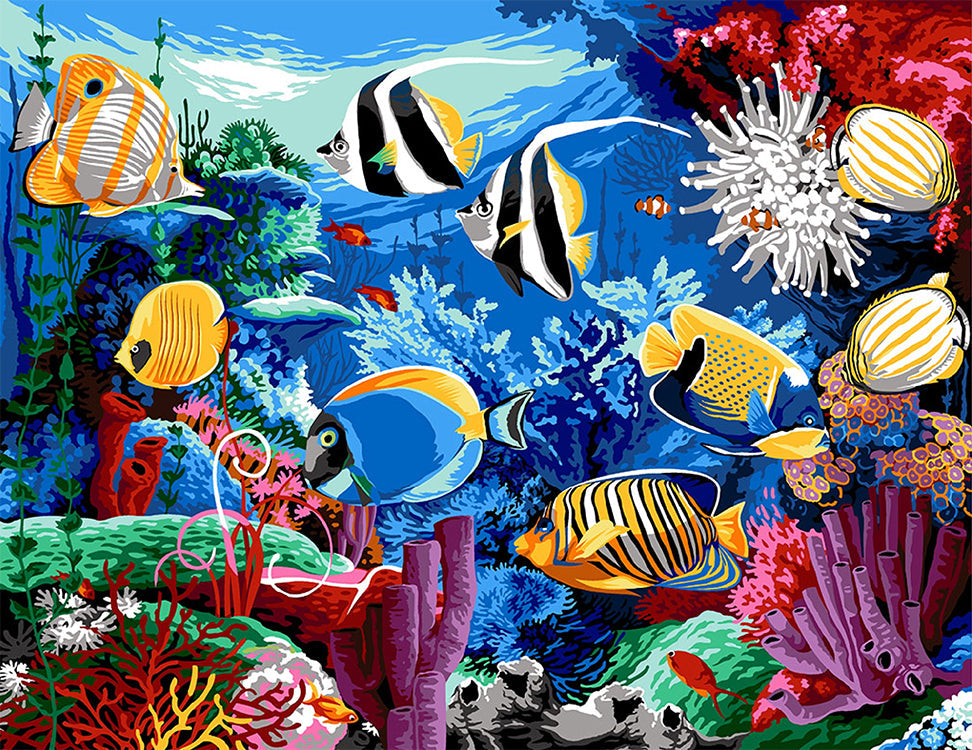 Poissons Tropicaux Peinture par Numéros