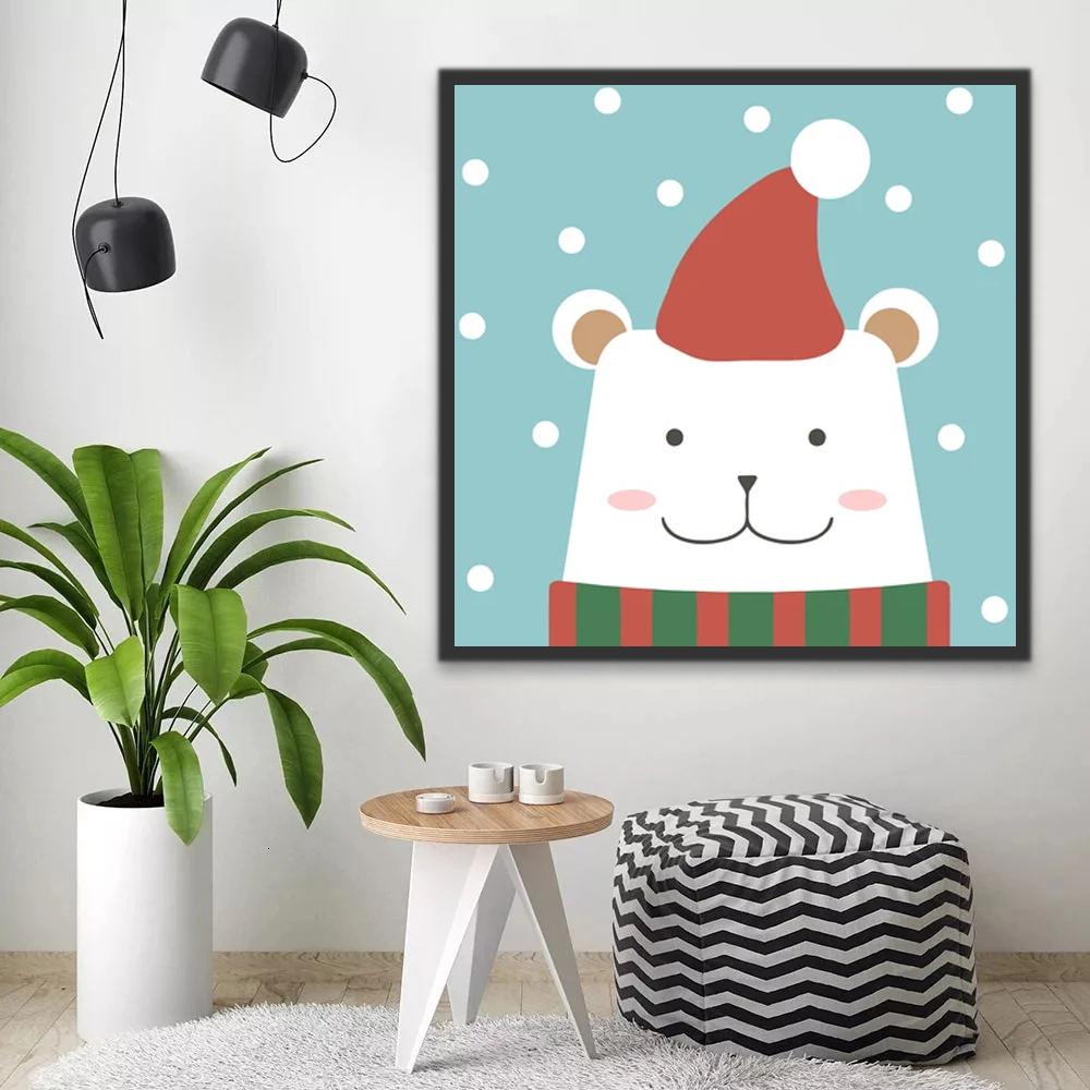 Polaire Ours Noël Peinture par Numéros