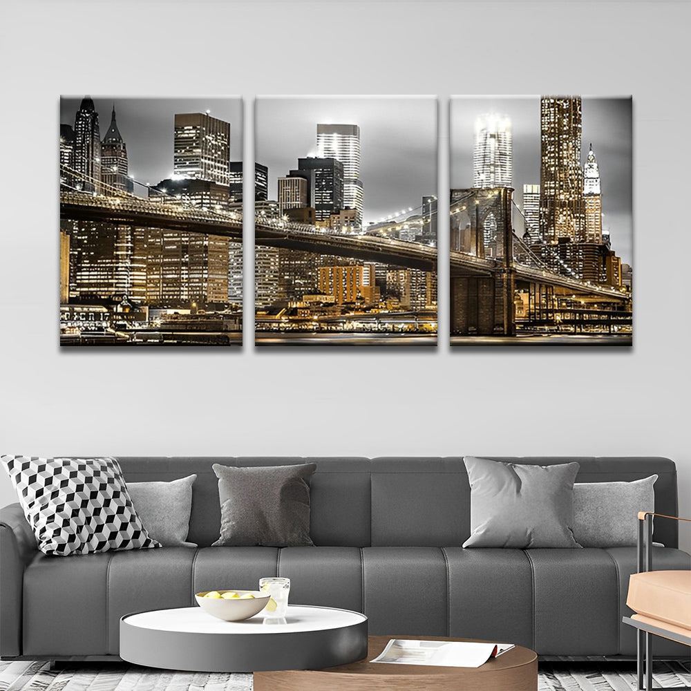 Pont de Brooklyn 3 Partie Peinture par Numéros