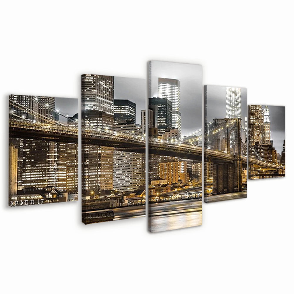Pont de Brooklyn 5 Partie Peinture par Numéros
