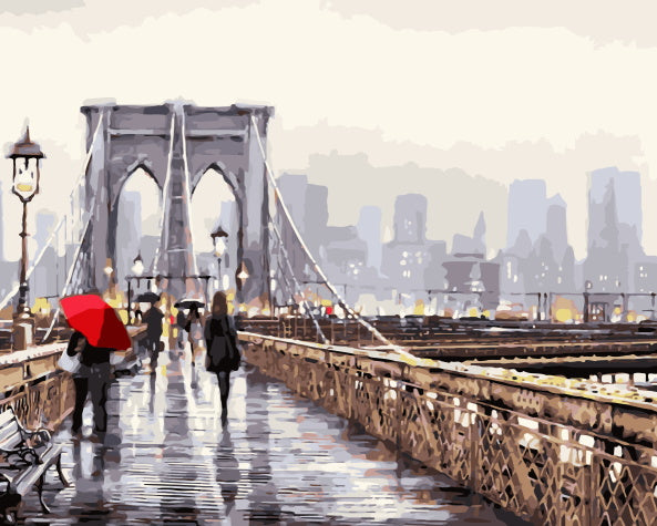 Pont de Brooklyn à New York Peinture par Numéros