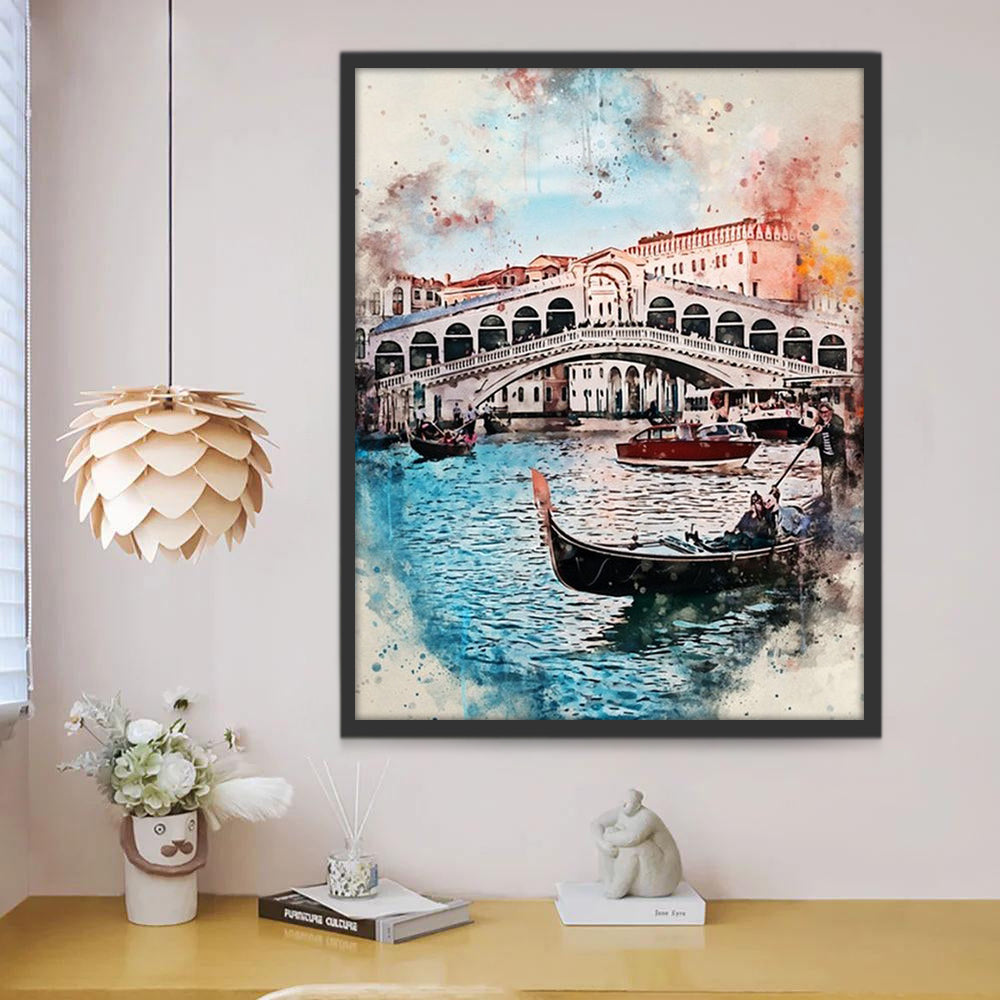 Pont du Rialto Peinture par Numéros