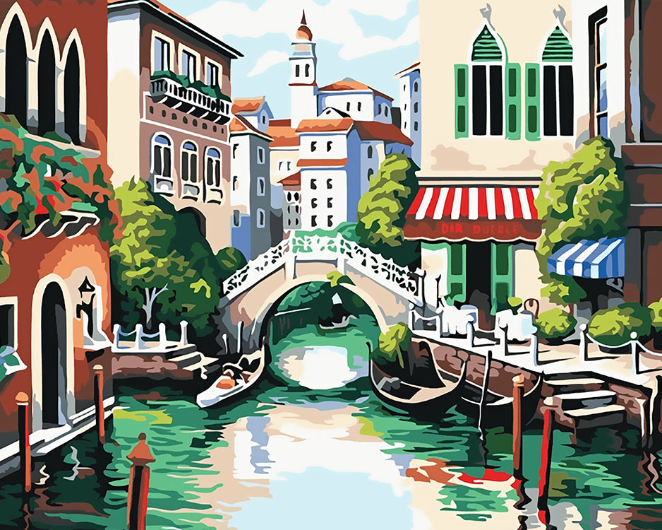 Pont du Rialto Peinture par Numéros