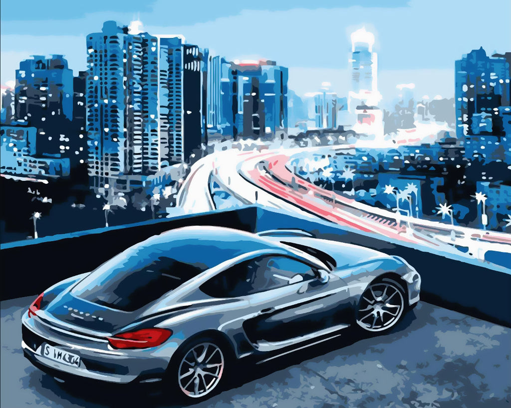 Porsche Cayman à New York Peinture par Numéros