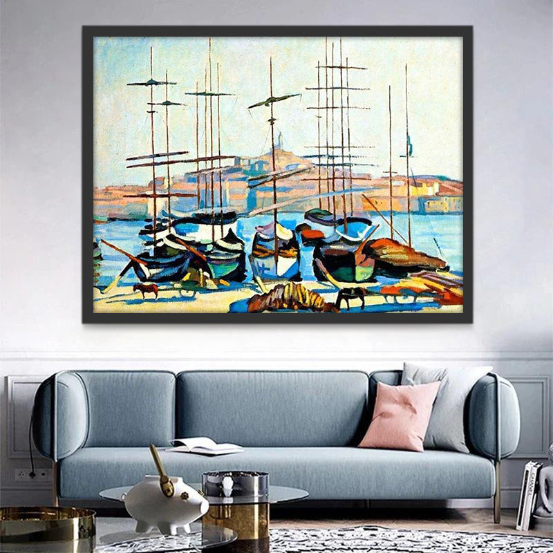 Port de Marseille Peinture par Numéros