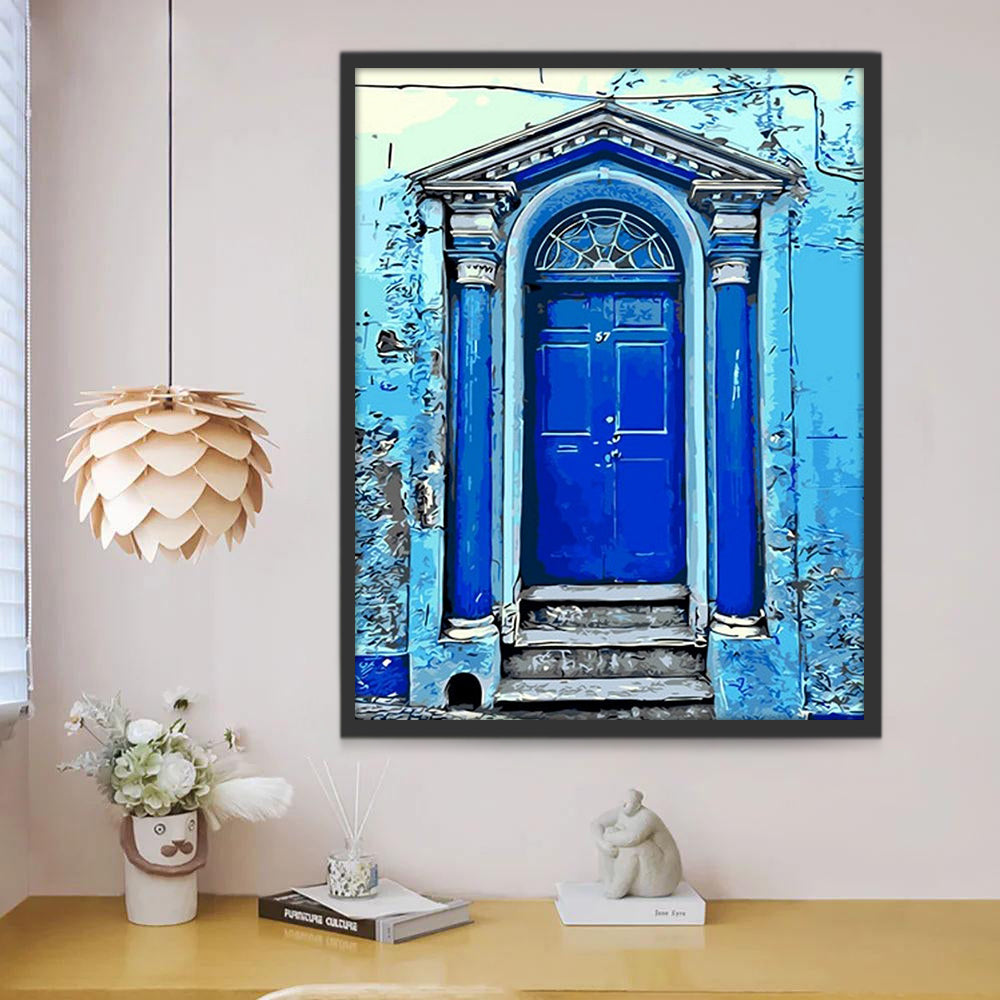 Porte Bleue Peinture par Numéros