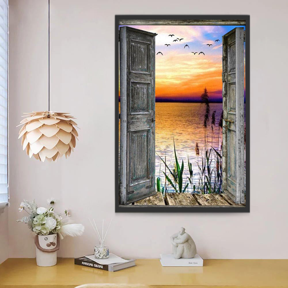 Porte en Bois Peinture par Numéros