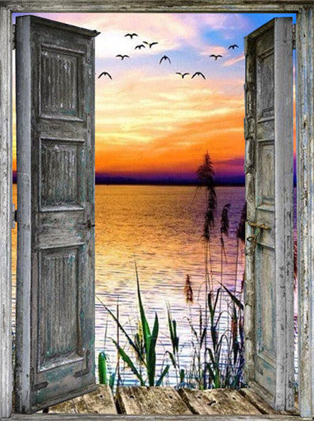 Porte en Bois Peinture par Numéros