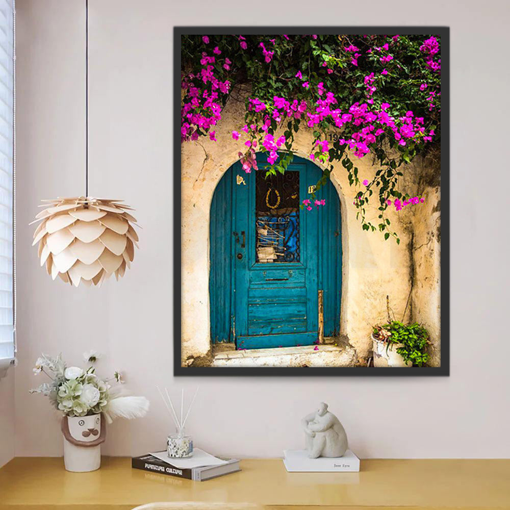 Porte Florale Peinture par Numéros