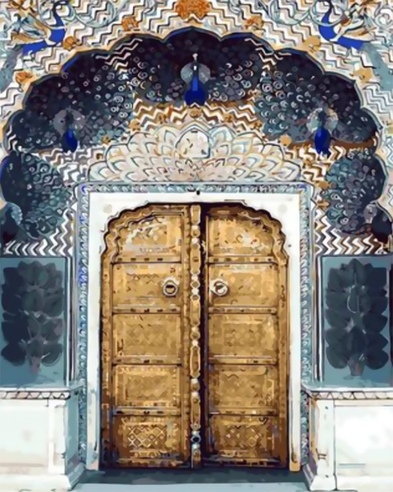 Porte Majestueuse du Palais Peinture par Numéros