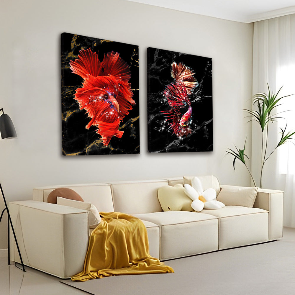 Possons Rouges 2 Partie Peinture par Numéros