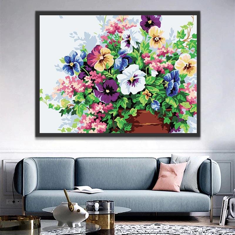 Pot de Fleurs Peinture par Numéros