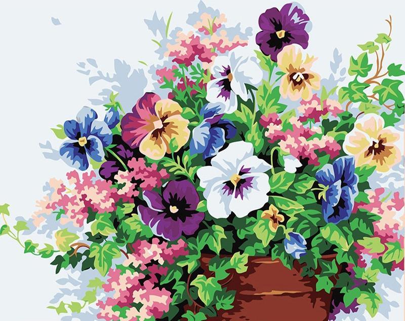 Pot de Fleurs Peinture par Numéros