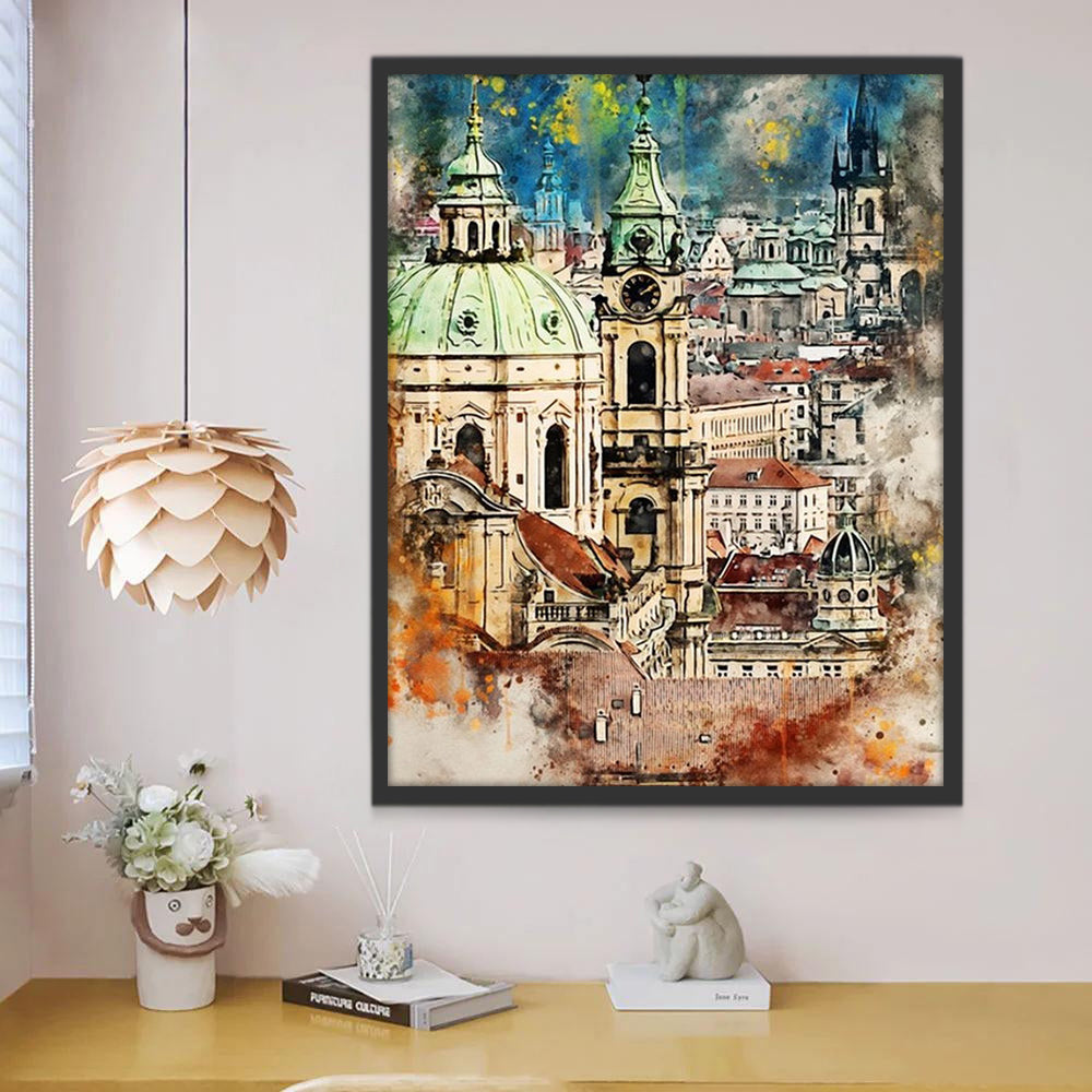 Prague Ville Peinture par Numéros