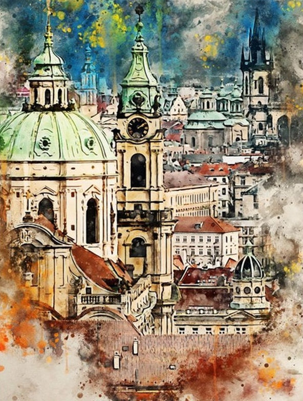 Prague Ville Peinture par Numéros