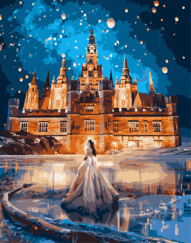 Princesse et Château Peinture par Numéros