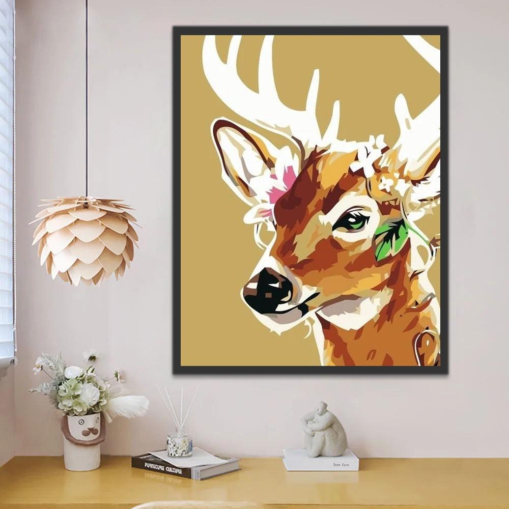 Profil de Cerf Peinture par Numéros