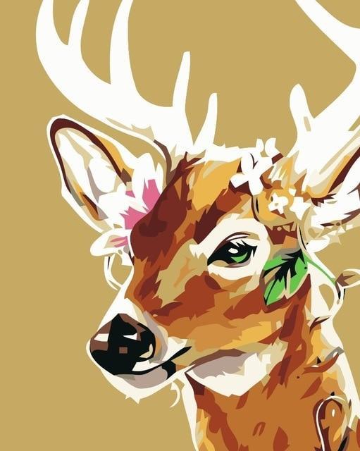 Profil de Cerf Peinture par Numéros
