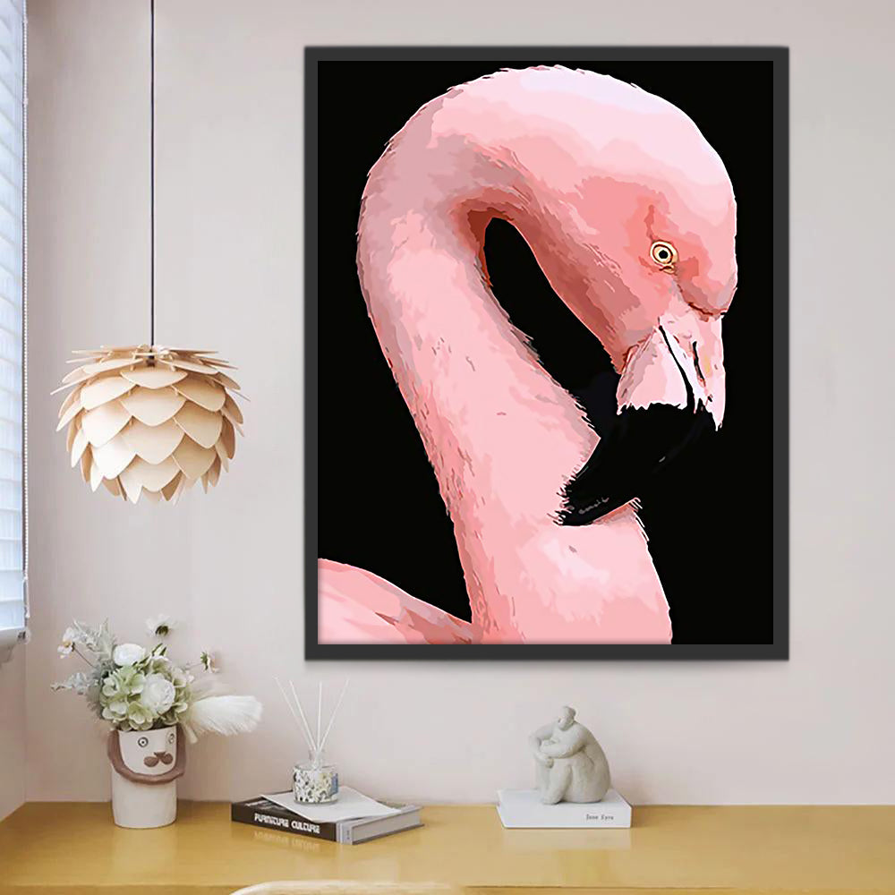 Profil de Flamant Rose Peinture par Numéros