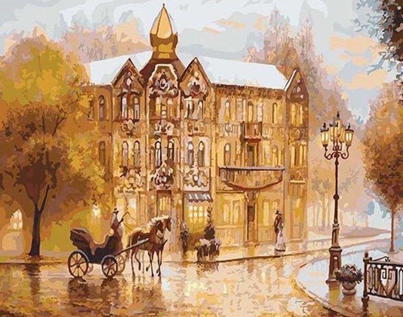 Promenade en Calèche Peinture par Numéros