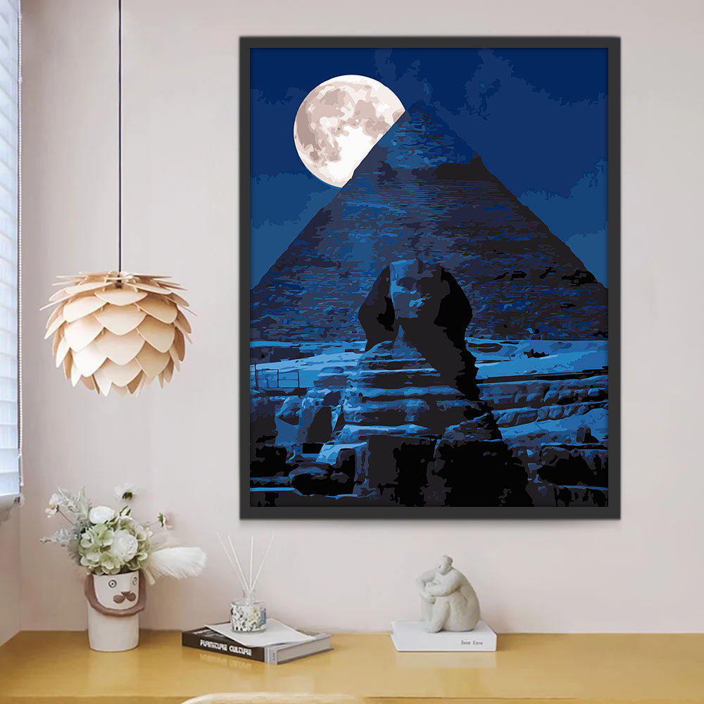 Pyramides et Lune Peinture par Numéros