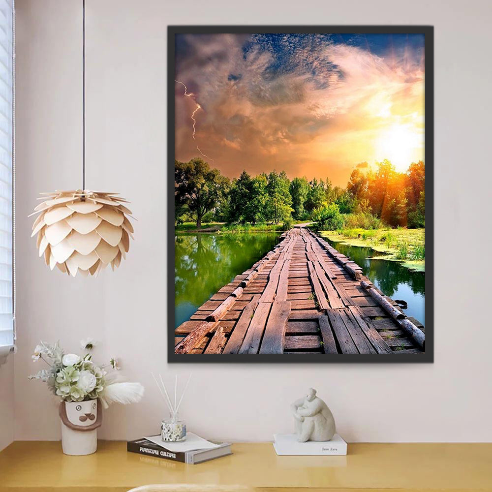 Quai en Bois Peinture par Numéros