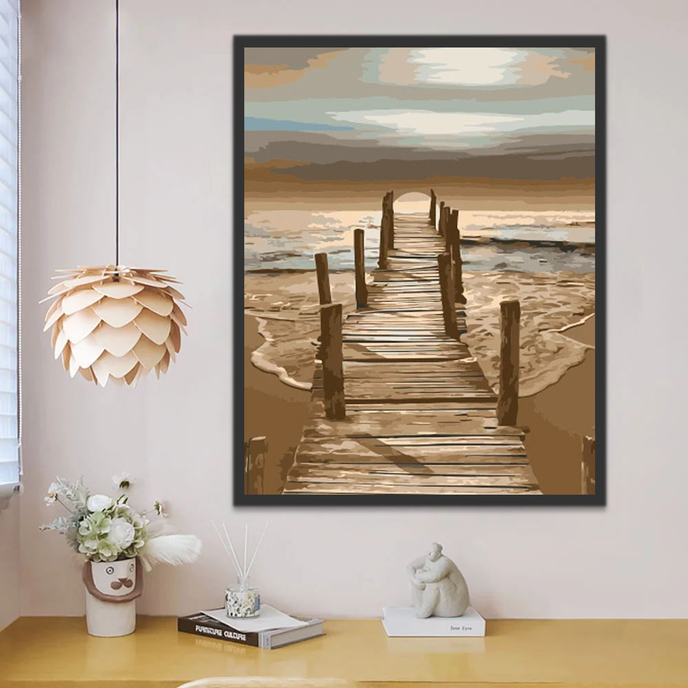 Quai et Mer Peinture par Numéros
