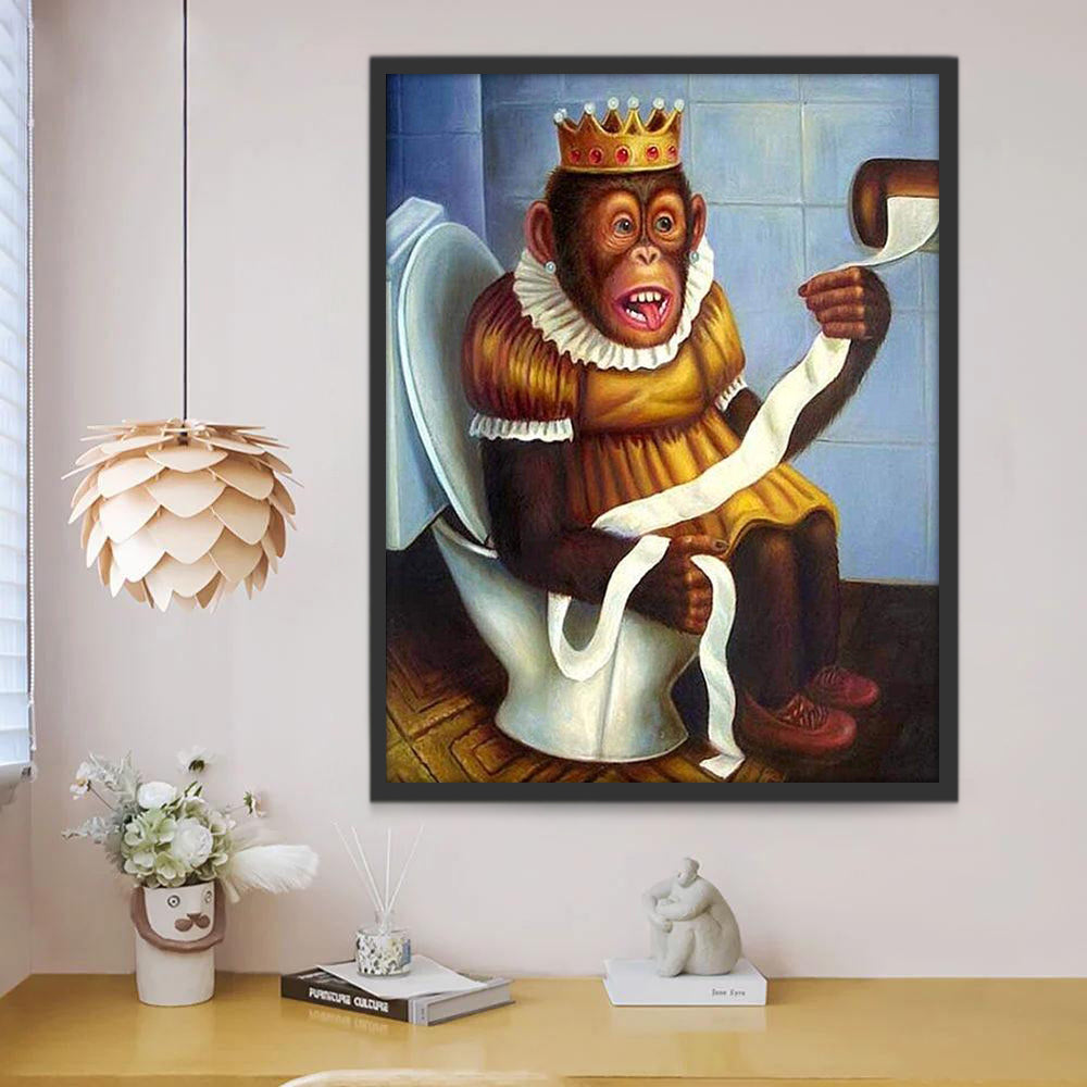Reine Singe aux Toilettes Peinture par Numéros