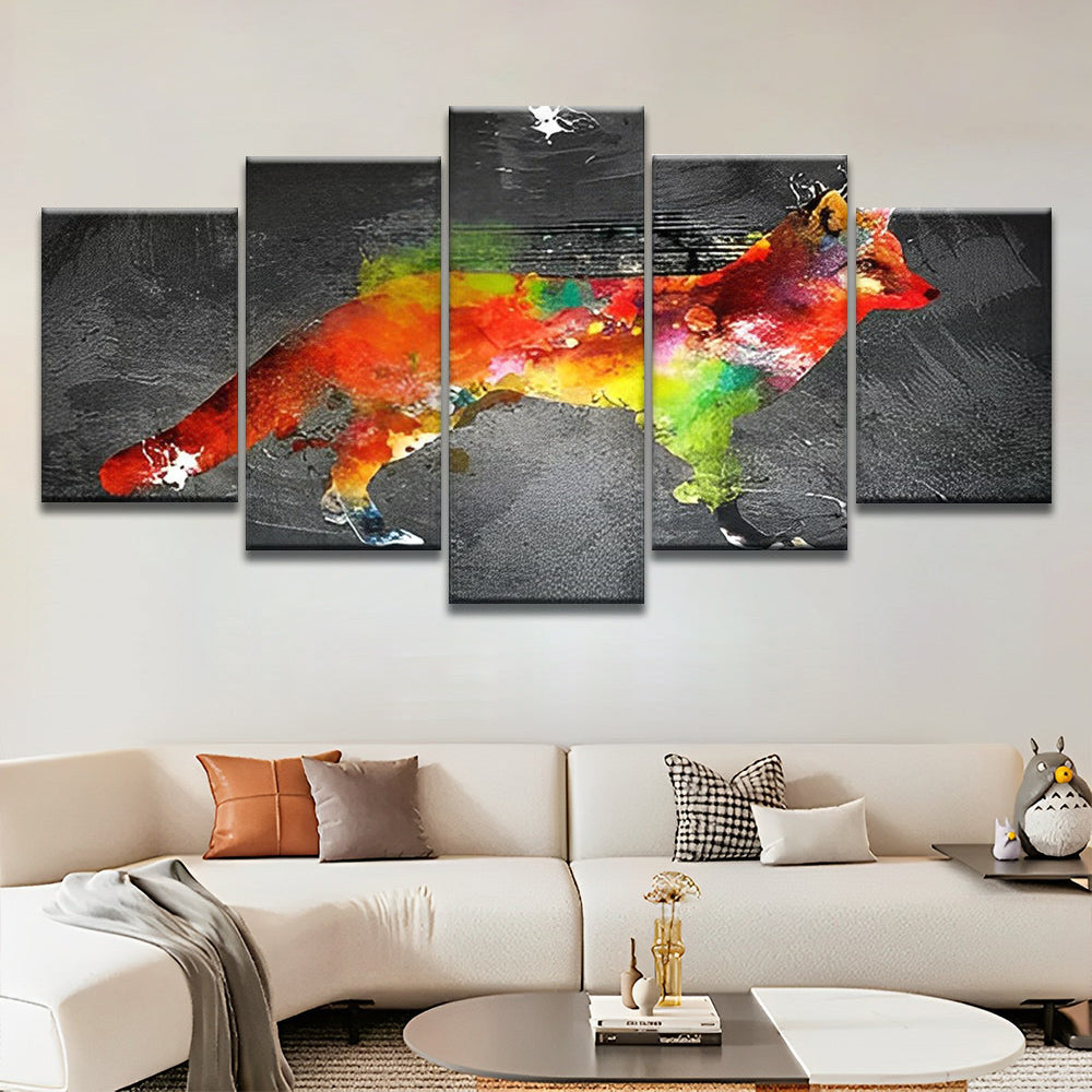 Renard Coloré 5 Partie Peinture par Numéros