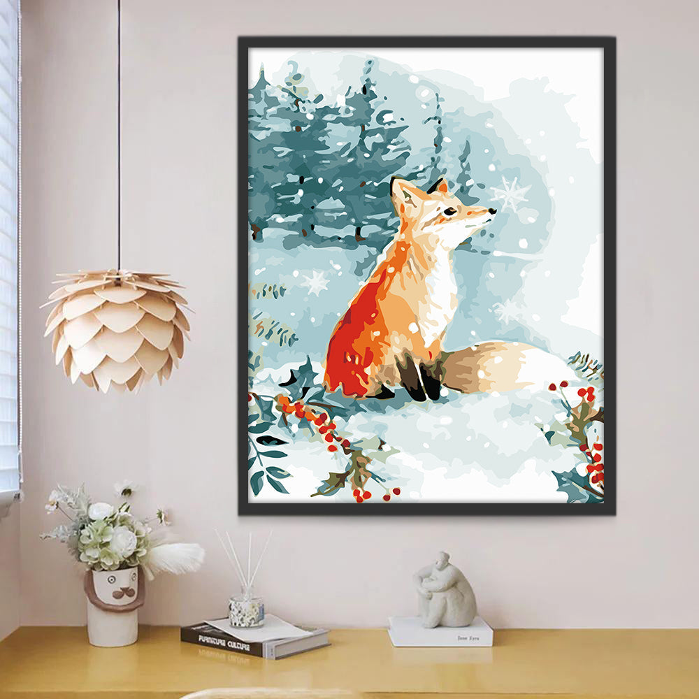 Renard des Neiges Peinture par Numéros