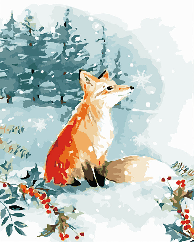 Renard des Neiges Peinture par Numéros
