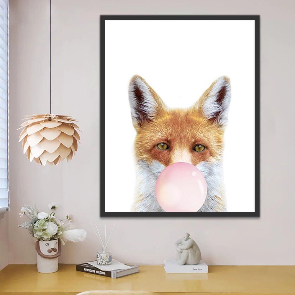 Renard et Ballon Peinture par Numéros