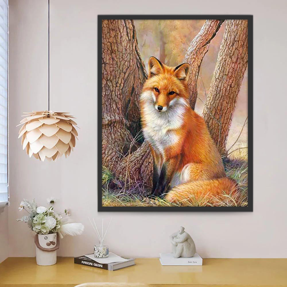 Renard et l'Arbre Peinture par Numéros