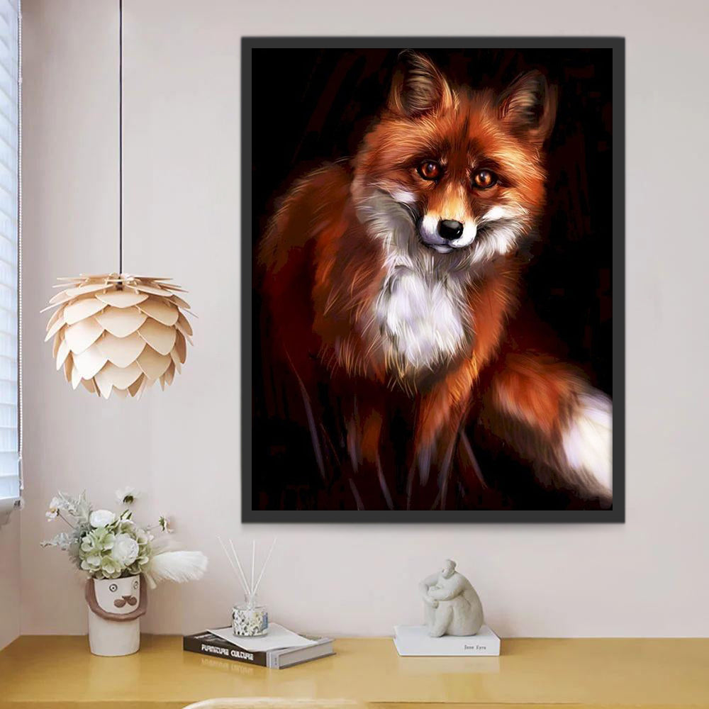 Renard Etonné Peinture par Numéros