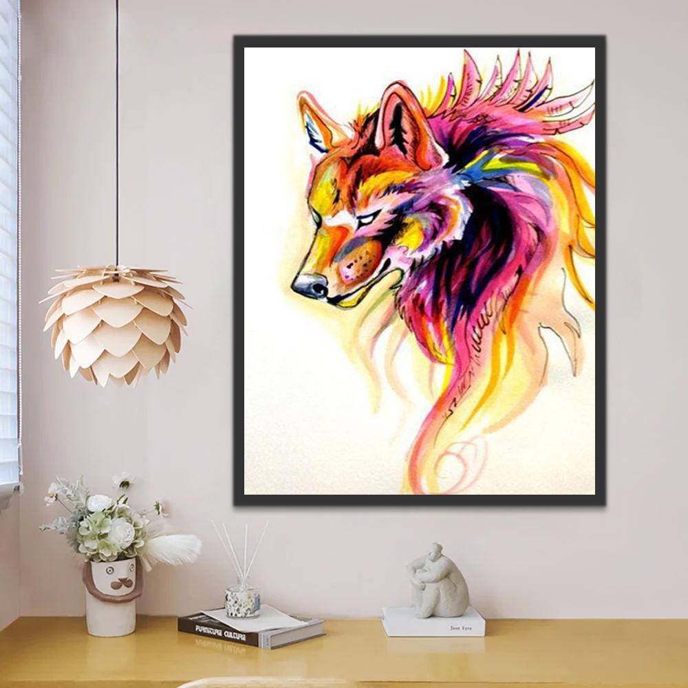 Renard Féroce Peinture par Numéros
