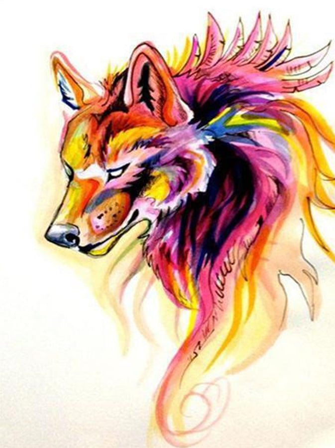 Renard Féroce Peinture par Numéros